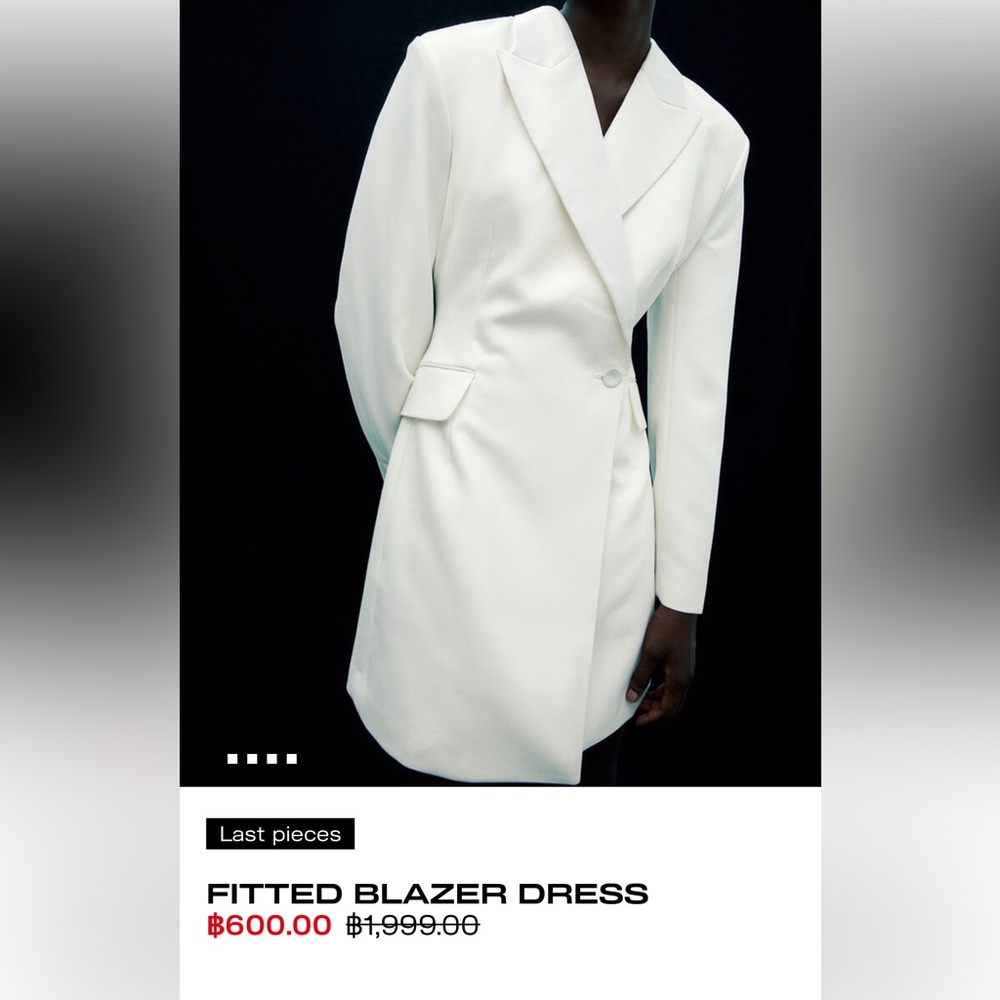 Elegant White Women's Blazer satin lapels tux Dress